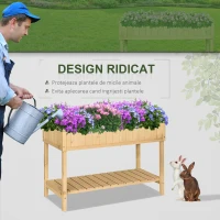 Outsunny suport raft pentru plante, 8 grilaje, 120x60x81 cm(m-6)