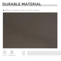 Outsunny Luifelslinger incl. afstandsbediening knikarmluifel balkon aluminium 5 x 3 m(m-6)