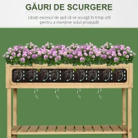 Outsunny suport raft pentru plante, 8 grilaje, 120x60x81 cm(m-7)