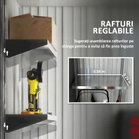 Magazie Gradina Otel Verde 161x95x163/181 cm cu Usa Blocabila(m-5)