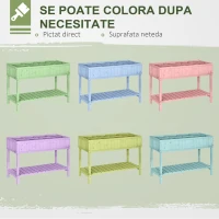 Outsunny suport raft pentru plante, 8 grilaje, 120x60x81 cm(m-5)