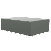 Outsunny Outdoor Garden Furniture Cover Waterproof, Anti-UV 600D Heavy Duty Oxford Fabric Patio Furniture Cover for Rectangular Sofa Table Set, Dark Grey, 245 x 165 x 66 cm(m-10)