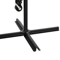 Outsunny Ombrellone da Giardino 3x3 m con Zanzariera, Apertura a Manovella e Base a Croce, Verde(m-9)