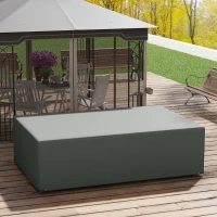 Outsunny Outdoor Garden Furniture Cover Waterproof, Anti-UV 600D Heavy Duty Oxford Fabric Patio Furniture Cover for Rectangular Sofa Table Set, Dark Grey, 245 x 165 x 66 cm(m-7)
