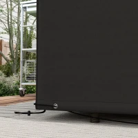 Outsunny Outdoor Garden Furniture Cover Waterproof, Anti-UV 600D Heavy Duty Oxford Fabric Patio Furniture Cover for Rectangular Sofa Table Set, Black, 245 x 165 x 66 cm(m-8)