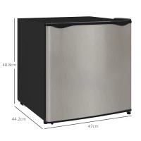 HOMCOM 35L Mini Freezer, -24℃ to -14℃ Temperature - Silver Tone(m-3)