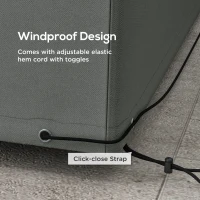 Outsunny Outdoor Garden Furniture Cover Waterproof, Anti-UV 600D Heavy Duty Oxford Fabric Patio Furniture Cover for Rectangular Sofa Table Set, Dark Grey, 245 x 165 x 66 cm(m-5)