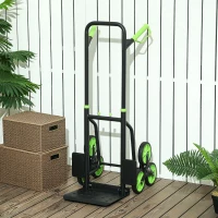 DURHAND Six-Wheel Folding  Sack Barrow Trolley - Black/Green(m-2)