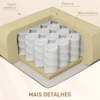 HOMCOM Poltrona de Massagem Reclinável até 150° com 8 Pontos de Massagem por Vibração Função de Aquecimento 85x94x104 cm Creme(m-6)