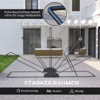 Outsunny Motorhoes Inklapbaar Outdoor Motorafdekking Waterdicht Winterbestendig XXL 345cmx135cmx191cm Zwart(m-5)