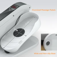 SPORTNOW Under Desk Elliptical Machine, Seated Pedal Exerciser, Mini Electric Elliptical Machine for Seniors with LCD Monitor, Remote Control and 10 Adjustable Speed, Quiet & Portable, White(m-7)