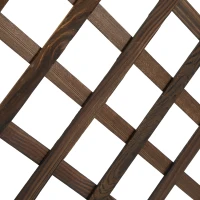 Outsunny skrzynka na rośliny z kratką skrzynka na kwiaty skrzynka z kratką pergola dla roślin pnących ogród drewno kolor węglowy 72,5 x 31,5 x 149,5 cm(m-9)