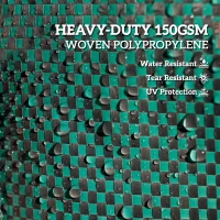 Outsunny Saci pentru Deșeuri Rezistenți, Pliabili și Reutilizabili cu Mânere, Φ67x84 cm, Verde(m-4)