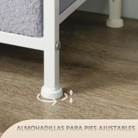 HOMCOM Cómoda Moderna con 9 Cajones de Tela y Diseño Elegante para Dormitorio Sala o Entrada 100x30x99 cm Gris(m-7)