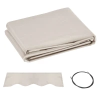 Outsunny Tecido de Substituição para Toldo 2,8x2,5 m Tecido de Reposição com Proteção UV 50+ Impermeável  Creme(m-1)