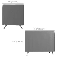 Outsunny Patio 3 Seater Swing Chair Bench Cover Outdoor Garden Furniture Rain Protection Cover Protector Waterproof Anti-UV, 215L x 155W x 150Hcm, Dark Grey(m-3)