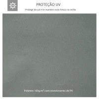 Outsunny Toldo de Substituição 4x3m para Pérgola de Jardim 2 Níveis Respirável com 10 Orifícios de Drenagem Cobertura de Substituição de Pérgola Exterior Cinza(m-4)