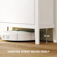 HOMCOM Modern Two-Drawer Shoe Cabinet - White(m-6)