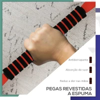 SPORTNOW Conjunto de Halteres 20kg 4 em 1 Conjunto de Pesos com Kettlebell Barra de Pesos para Treino de Força em Casa Ginásio Vermelho(m-6)