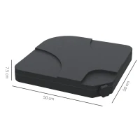 Outsunny Set 4buc Baza pentru Umbrela de Gradina in Plastic 50 × 50 × 7.5cm(m-3)