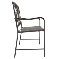 Outsunny Gartenbank im Vintage-Design, 2 Sitzer, wetterbeständig, mit Mosaiksteinen, 121 cm x 52 cm x 93 cm, Mehrfarbig(m-10)