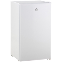 HOMCOM Mini Nevera Silenciosa 91 L Clase E, Frigorífico Pequeño, Nevera Pequeña Bajo Encimera con Temperatura Regulable 5 Niveles, Puerta Reversible, Estantes Ajustables, Blanco