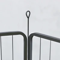 PawHut Țarc pentru Câini din 12 Panouri Portabil și Detașabil, 204x204x80 cm, Negru(m-9)