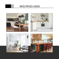 HOMCOM Mesa de bar ajustável em altura com base redonda e antideslizante para cozinha sala de jantar Ø60x69-93 cm Branco(m-6)