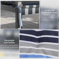Outsunny Conjunto de 2 Almofadas para Banco de Jardim de 2 Lugares 120x50x5 cm Almofadas Retangulares  Impermeáveis Multicor(m-6)
