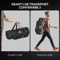 HOMCOM Set Sac de Box cu Mănuși, Cârlige și Geantă de Transport, Ø25x102 cm, Albastru(m-5)