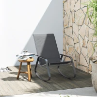 Outsunny Rocking Garden Chair - Grey(m-2)
