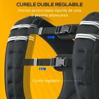 Soozier Vestă cu Greutate Respirabilă de 5 kg cu Buzunar de Depozitare și Bretele de Umăr, Vestă cu Greutate, 40x35 cm, Negru(m-6)
