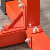 SPORTNOW Bulgarian Split Squat Stand, 12-Level Adjustable Single Leg Squat Machine with Foam Roller and Anti-Slip Pads for Lower Body Strength Training, Red(m-7)