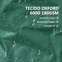 Outsunny Conjunto de 4 Sacos para Resíduos de Jardim 86L com Pegas Tampa com Fecho e Desenho Pop-Up Dobráveis e Reutilizáveis Ø47x50 cm Verde(m-5)