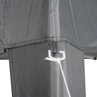 Outsunny Faltpavillon 2,4x2,4m Pavillon Faltzelt mit UV-Schutz, Partyzelt inkl. Tragetasche für Garten, Balkon, Stahl Grau(m-9)