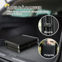 PawHut Rampe pliable pour chiens en alliage d'aluminium, avec surface antidérapante, facile à transporter, 158x43,5x2,5cm, noir(m-6)
