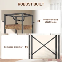 HOMCOM Multi-Storage Clothes Rack - Brown/Black(m-6)