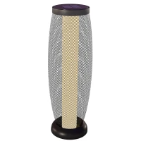 Outsunny Garden Solar Lamp, 71.5 cm Tall Metal Floor Lamp, Auto On/Off LED Solar Garden Light with Metal Wire Shade, IP44 for Outdoor, Porch, Pathway, Terrace, Black(m-11)