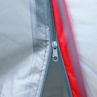 Outsunny Campingzelt für 5-6 Personen stabil wasserdicht Familienzelt mit Eingang Fenster Packtasche, Zelt mit 3000mm Wassersäule Tunnelzelt Kuppelzelt für Camping Reise Garten, Hellgrau(m-11)