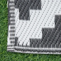 Outsunny Covor de Exterior Rezistent la Raze UV, 182x274 cm, Negru și Alb(m-8)