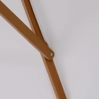 Outsunny Chapéu de Sol de Jardim com Sistema de Poleia Teto Ventilado e Mastro de Madeira para Exterior 2,95x2x2,55m Branco(m-9)
