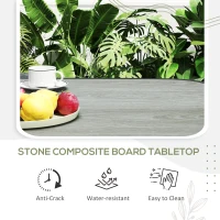 Outsunny 4-Seater Rattan Cube Garden Furniture Set with Cushions - Charcoal Grey(m-6)