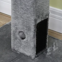 PawHut Ansamblu pentru Pisici cu 2 Mingi de Jucarie si Perie, 59.5x39x79 cm, Gri(m-8)
