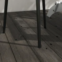 Outsunny Table basse de jardin ronde, table d'appoint extérieur avec bord rond en acier, dim. Ø40 x 50H cm noir(m-9)