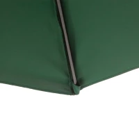Outsunny Balcony Half Parasol Semi Round Umbrella Patio Crank Handle (2.3 m, Green)- NO BASE INCLUDED(m-10)