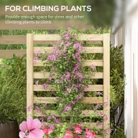 Outsunny Strat pentru Grădină Înălțat cu Fund Deschis, 115x60x110 cm, Lemn Natural(m-4)