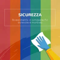 HOMCOM Set Costruzioni Morbide per Bambini con 5 Blocchi a Rettangolo e Trapezio, in PU e EPE, 48.3x19.1x48.3 cm, Multicolore(m-5)