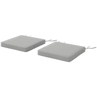 Outsunny Set of Two 45 x 45cm Garden Seat Cushions - Light Grey(m-11)