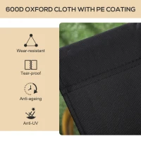 Outsunny Scaun de Camping și Plajă Pliabil cu Cotiere, 54x59x78 cm, Negru(m-6)