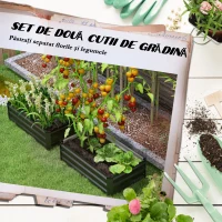 Outsunny Set de 2 Paturi Galvanizate Inaltate pentru Gradina(m-4)